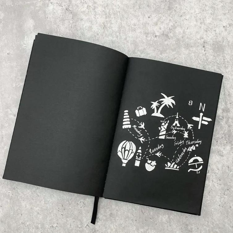 Zodiac Black Paper Notebook Constellation Journal