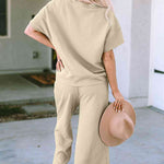 Short Sleeve Top and Pants Set