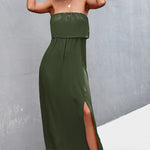 Strapless Split Maxi Dress