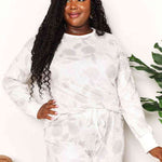Double Take Floral Long Sleeve Top and Shorts Loungewear Set