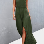 Strapless Split Maxi Dress