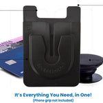 soc Card Holder& Phone Grip Holder in one