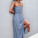Strapless Split Maxi Dress