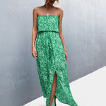 Strapless Split Maxi Dress