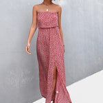 Strapless Split Maxi Dress