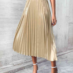 Pleated Midi Skirt