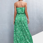 Strapless Split Maxi Dress
