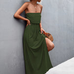 Strapless Split Maxi Dress