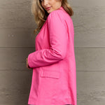 GeeGee Sunshine & Smiles Solid Open Front Blazer