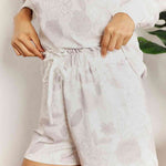 Double Take Floral Long Sleeve Top and Shorts Loungewear Set