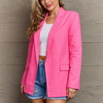 GeeGee Sunshine & Smiles Solid Open Front Blazer