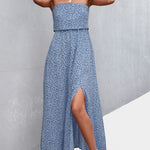 Strapless Split Maxi Dress