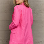 GeeGee Sunshine & Smiles Solid Open Front Blazer